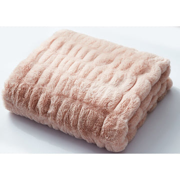 Viako Faux Fur Woven Plush Reversible Throw